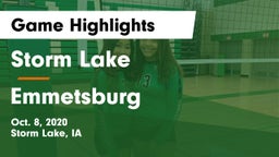 Storm Lake  vs Emmetsburg  Game Highlights - Oct. 8, 2020