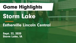 Storm Lake  vs Estherville Lincoln Central  Game Highlights - Sept. 22, 2020