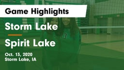 Storm Lake  vs Spirit Lake  Game Highlights - Oct. 13, 2020