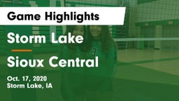 Storm Lake  vs Sioux Central  Game Highlights - Oct. 17, 2020