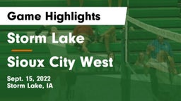 Storm Lake  vs Sioux City West   Game Highlights - Sept. 15, 2022
