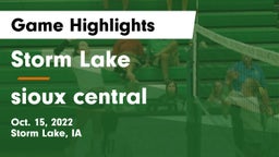 Storm Lake  vs sioux central Game Highlights - Oct. 15, 2022