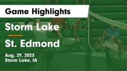 Storm Lake  vs St. Edmond  Game Highlights - Aug. 29, 2023