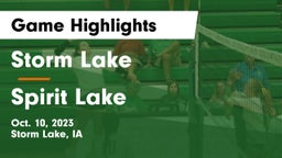 Storm Lake  vs Spirit Lake  Game Highlights - Oct. 10, 2023