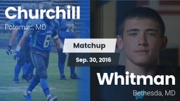 Matchup: Churchill High vs. Whitman  2016