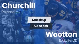Matchup: Churchill High vs. Wootton  2016