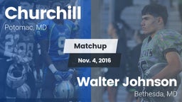 Matchup: Churchill High vs. Walter Johnson  2016