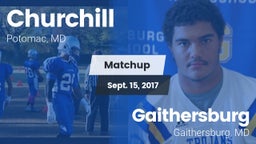 Matchup: Churchill High vs. Gaithersburg  2017