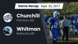 Recap: Churchill  vs. Whitman  2017