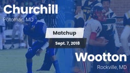 Matchup: Churchill High vs. Wootton  2018