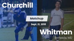 Matchup: Churchill High vs. Whitman  2018