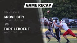 Recap: Grove City  vs. Fort LeBoeuf  2016