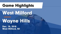 West Milford  vs Wayne Hills  Game Highlights - Dec. 18, 2018