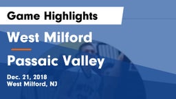 West Milford  vs Passaic Valley  Game Highlights - Dec. 21, 2018