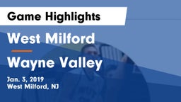 West Milford  vs Wayne Valley  Game Highlights - Jan. 3, 2019