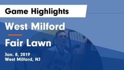West Milford  vs Fair Lawn  Game Highlights - Jan. 8, 2019