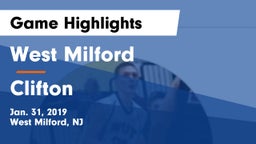 West Milford  vs Clifton  Game Highlights - Jan. 31, 2019