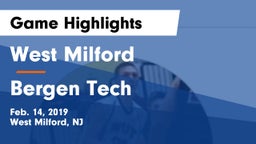 West Milford  vs Bergen Tech  Game Highlights - Feb. 14, 2019