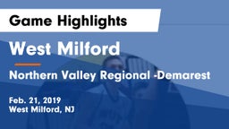 West Milford  vs Northern Valley Regional -Demarest Game Highlights - Feb. 21, 2019
