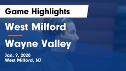 West Milford  vs Wayne Valley  Game Highlights - Jan. 9, 2020
