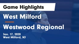 West Milford  vs Westwood Regional  Game Highlights - Jan. 17, 2020