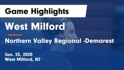 West Milford  vs Northern Valley Regional -Demarest Game Highlights - Jan. 25, 2020