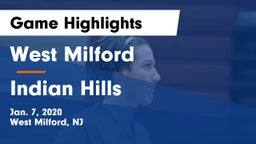 West Milford  vs Indian Hills  Game Highlights - Jan. 7, 2020