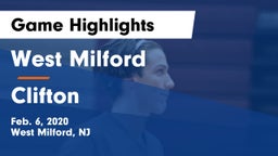 West Milford  vs Clifton  Game Highlights - Feb. 6, 2020