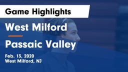 West Milford  vs Passaic Valley  Game Highlights - Feb. 13, 2020