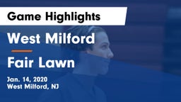 West Milford  vs Fair Lawn  Game Highlights - Jan. 14, 2020