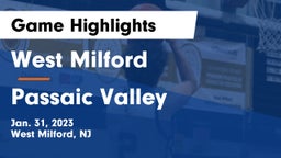 West Milford  vs Passaic Valley  Game Highlights - Jan. 31, 2023