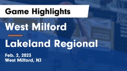 West Milford  vs Lakeland Regional  Game Highlights - Feb. 2, 2023