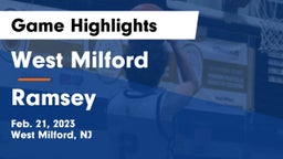West Milford  vs Ramsey  Game Highlights - Feb. 21, 2023