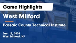 West Milford  vs Passaic County Technical Institute Game Highlights - Jan. 18, 2024
