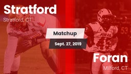 Matchup: Stratford High vs. Foran  2019