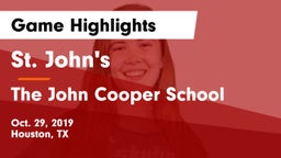 St. John's  vs The John Cooper School Game Highlights - Oct. 29, 2019