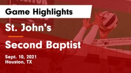 St. John's  vs Second Baptist Game Highlights - Sept. 10, 2021