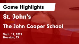 St. John's  vs The John Cooper School Game Highlights - Sept. 11, 2021