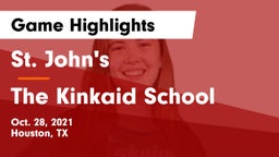 St. John's  vs The Kinkaid School Game Highlights - Oct. 28, 2021