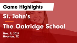 St. John's  vs The Oakridge School Game Highlights - Nov. 5, 2021