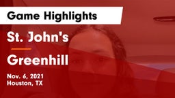 St. John's  vs Greenhill  Game Highlights - Nov. 6, 2021