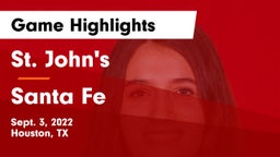 St. John's  vs Santa Fe  Game Highlights - Sept. 3, 2022