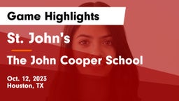 St. John's  vs The John Cooper School Game Highlights - Oct. 12, 2023