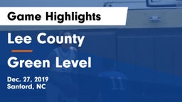 Lee County  vs Green Level  Game Highlights - Dec. 27, 2019