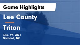 Lee County  vs Triton  Game Highlights - Jan. 19, 2021