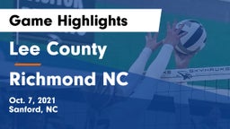 Lee County  vs Richmond  NC Game Highlights - Oct. 7, 2021