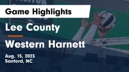 Lee County  vs Western Harnett Game Highlights - Aug. 15, 2023