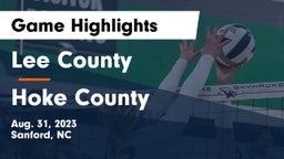 Lee County  vs Hoke County  Game Highlights - Aug. 31, 2023