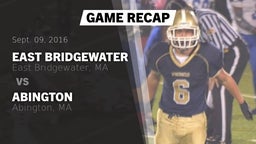 Recap: East Bridgewater  vs. Abington  2016