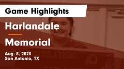Harlandale  vs Memorial  Game Highlights - Aug. 8, 2023